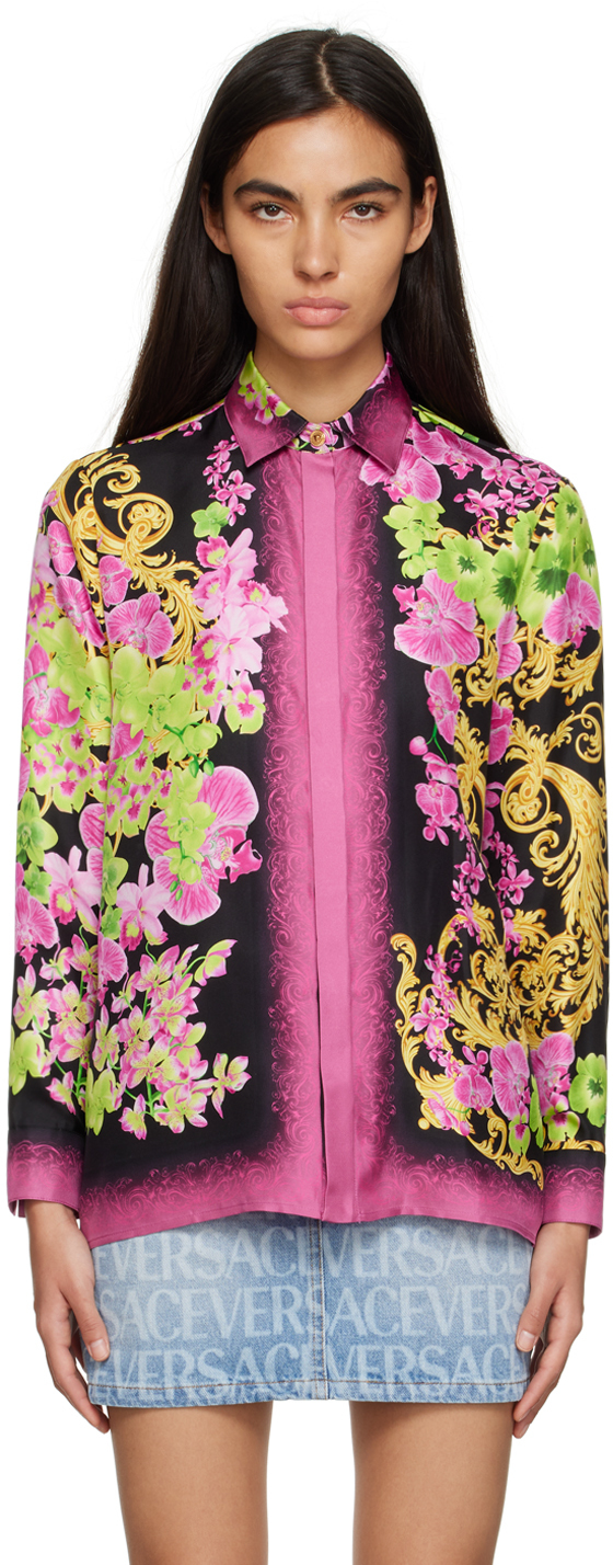 Versace: Pink Medusa Orchid Shirt | SSENSE