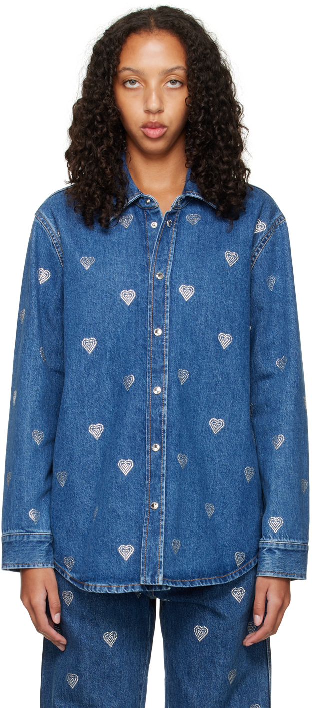 Blue Heart Denim Shirt