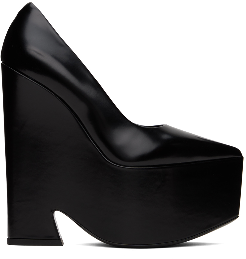 【送料&関税込】Versace Tempest Platform Pumps Tempest leather platform pumps in purple - Versace | Mytheresa
