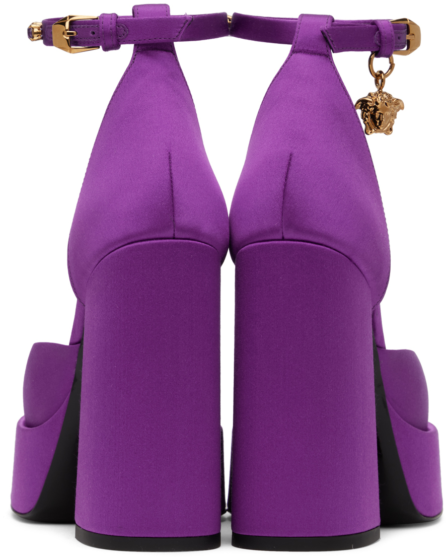 Shop Versace Purple Medusa Aevitas Platform Heels In 1la7v True Purple Ve