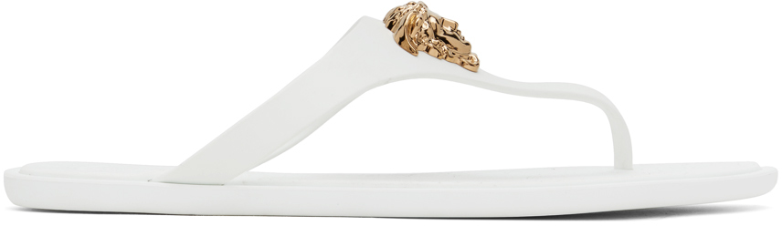 Versace White Medusa Sandals