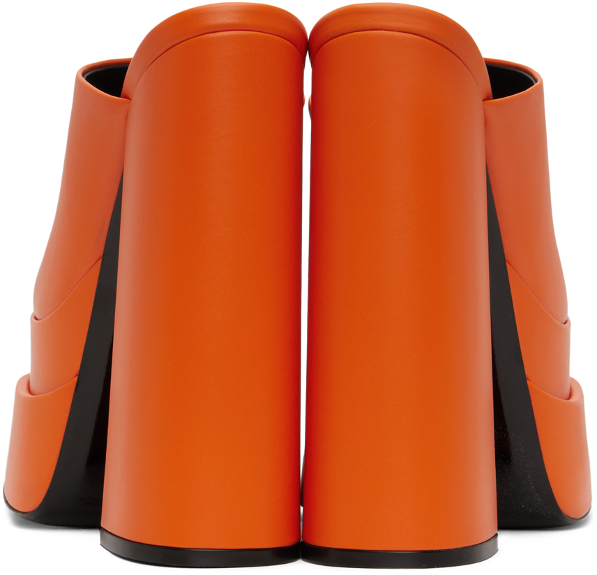 Versace Orange Aevitas Platform Heels In 1o73v Orange-