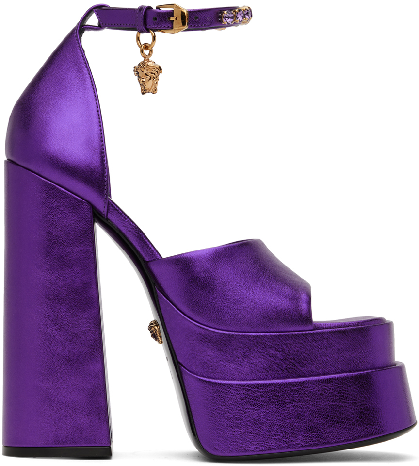 Purple Medusa Aevitas Platform Heeled Sandals