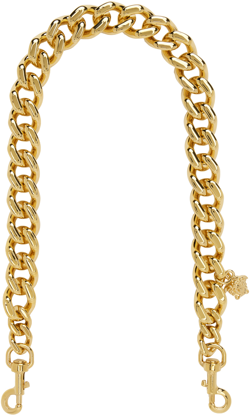 Versace: Gold 'La Medusa' Purse Chain | SSENSE Canada