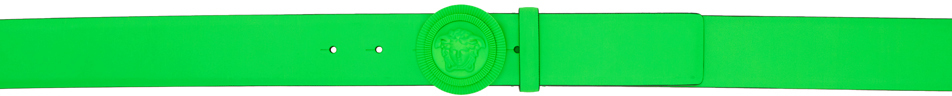 Versace Medusa Biggie Belt, Male, Green, 115 In 1ge90 Lime