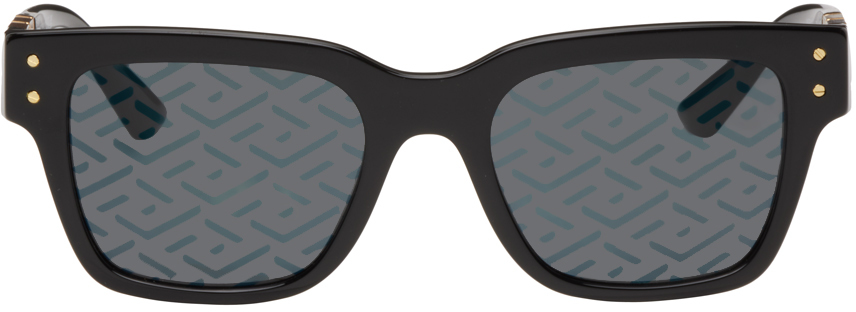 Versace Black 'La Greca' Sunglasses