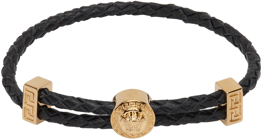 Versace Black Medusa Bracelet In 1b00v Black-
