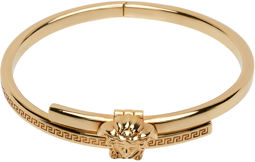 verteren venijn Getalenteerd Versace: Gold Medusa Cuff Bracelet | SSENSE