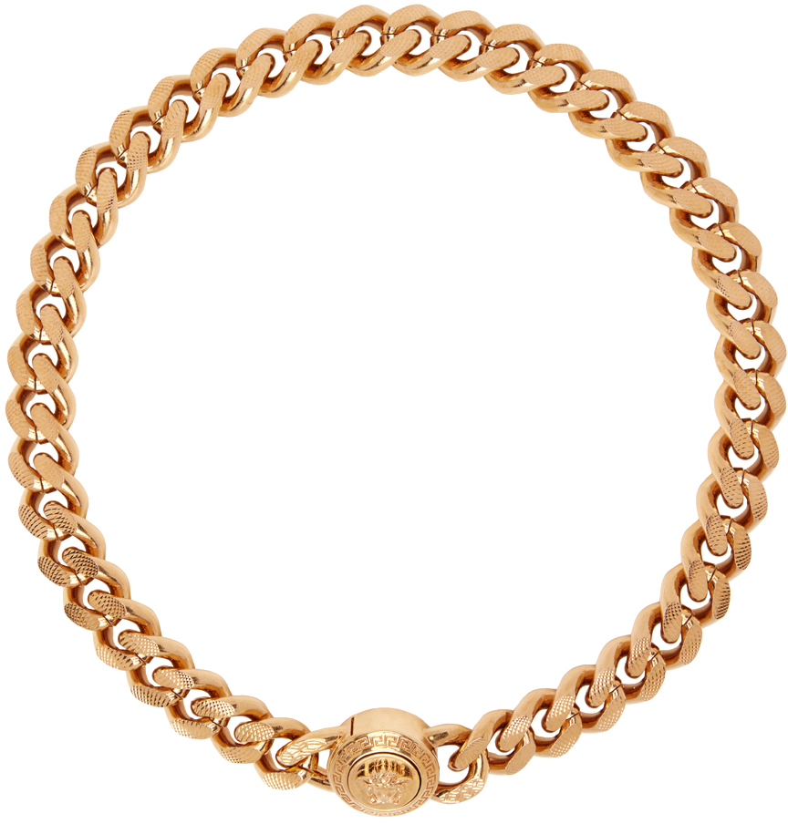Versace: Gold Medusa Chain Necklace | SSENSE