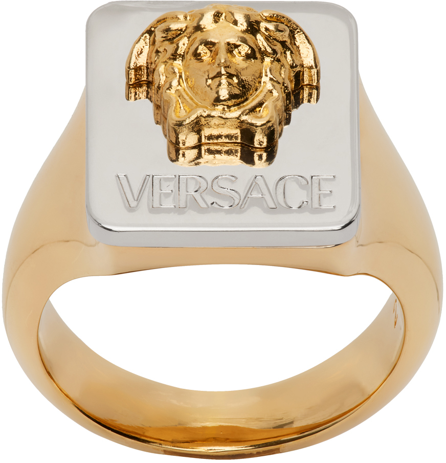 Versace Gold Medusa Ring In 4j080  Gold-p