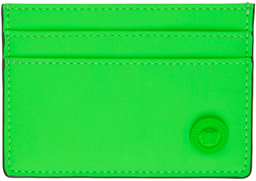 Versace Green Medusa Biggie Card Holder