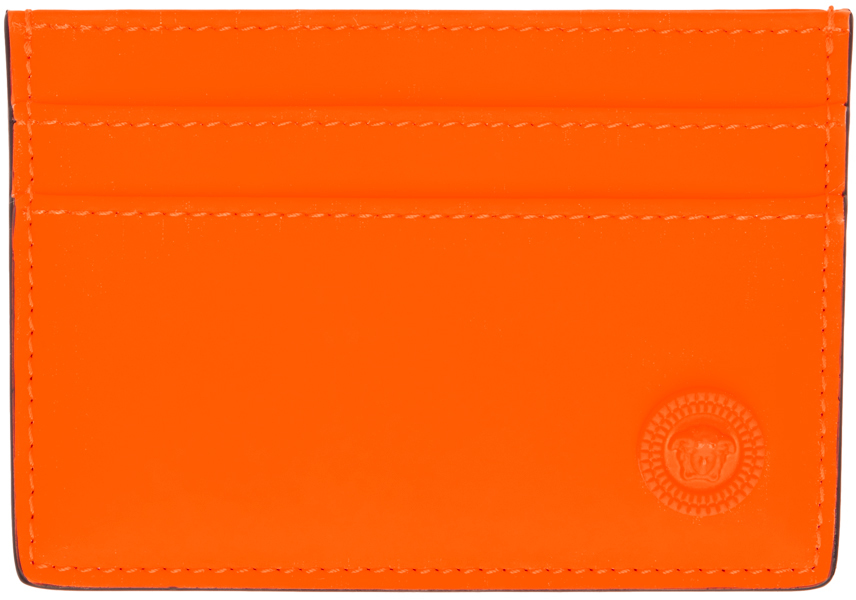 Versace Orange Medusa Biggie Card Holder