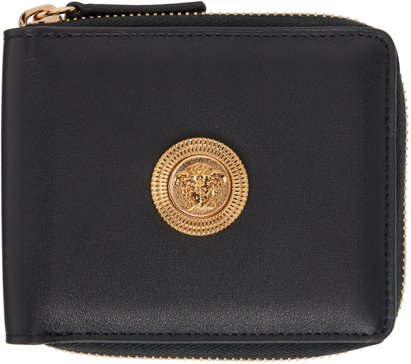 Versace Black Medusa Biggie Bifold Wallet SSENSE UK