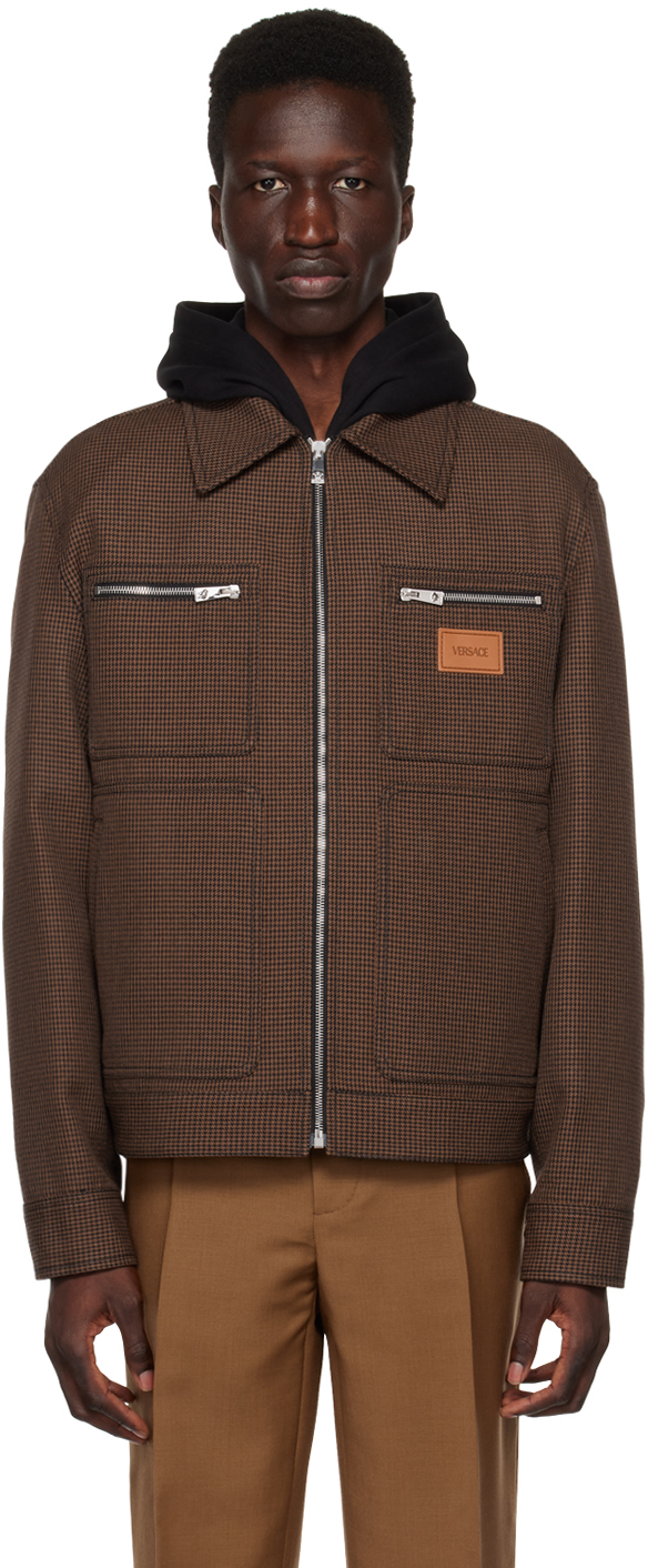 Brown Houndstooth Jacket