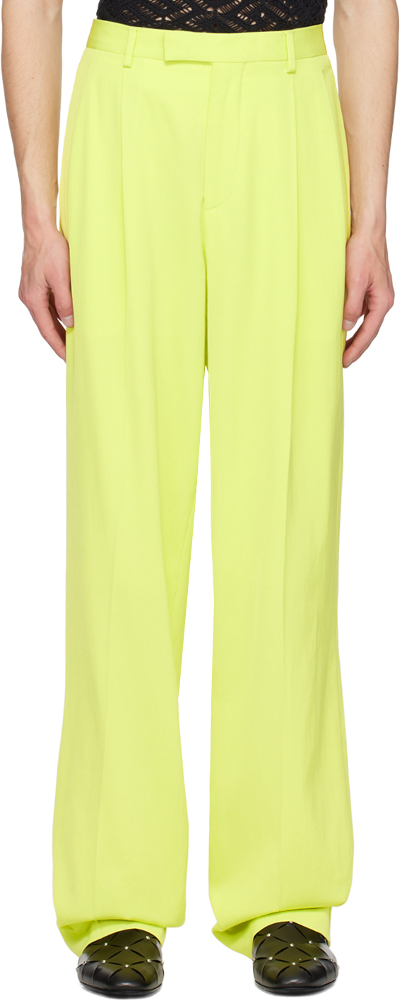 Versace Green Formal Trousers In 1g010 Lime