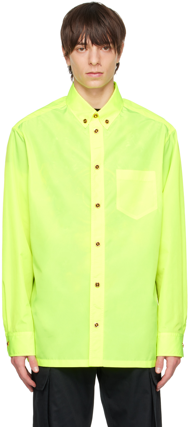 Versace Yellow Medusa Shirt In 1y790 Fluo Yellow