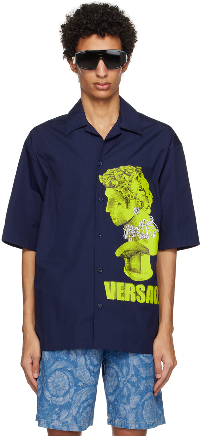 Versace Logo Graphic Shirt, Male, Print, 54