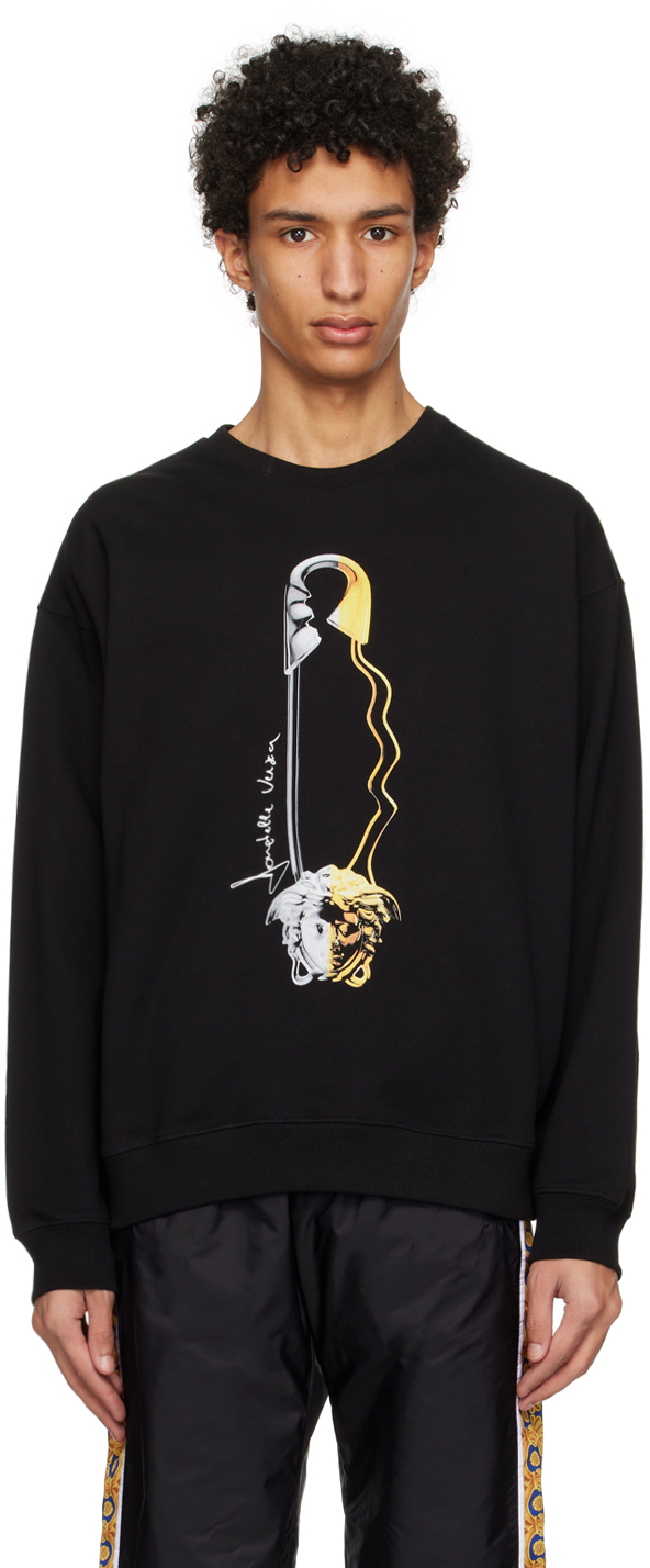 Versace: Black Safety Pin Sweatshirt | SSENSE
