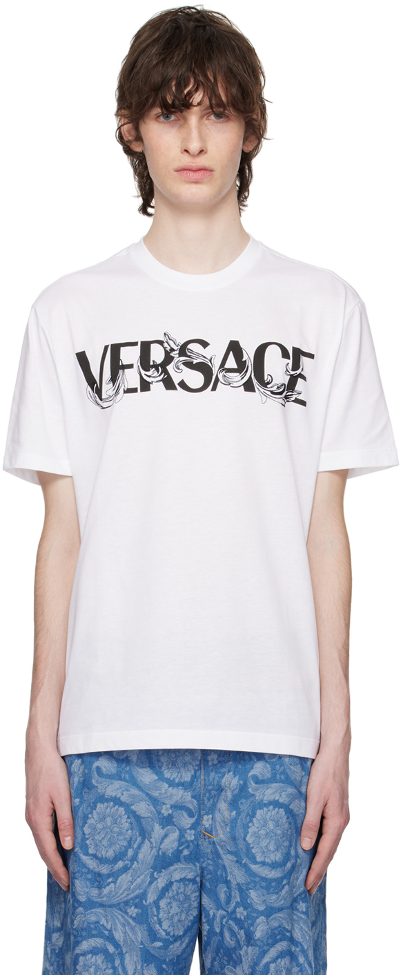 Versace White Barocco T-Shirt