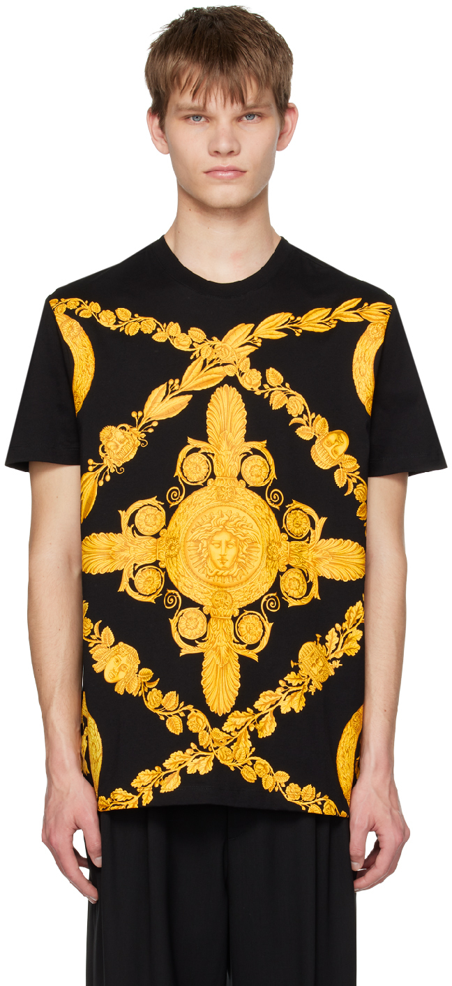 Versace T-shirt In Gold