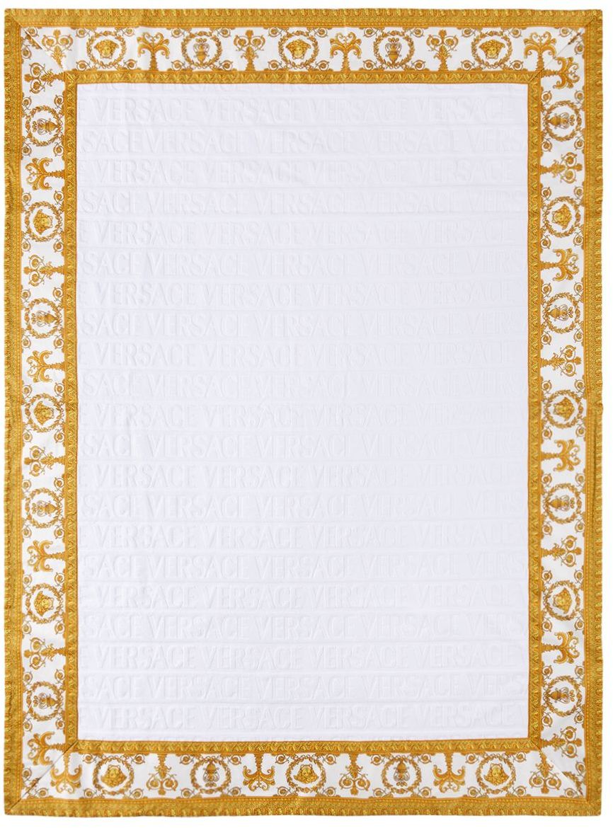 Versace White I Love Baroque Cotton Towel