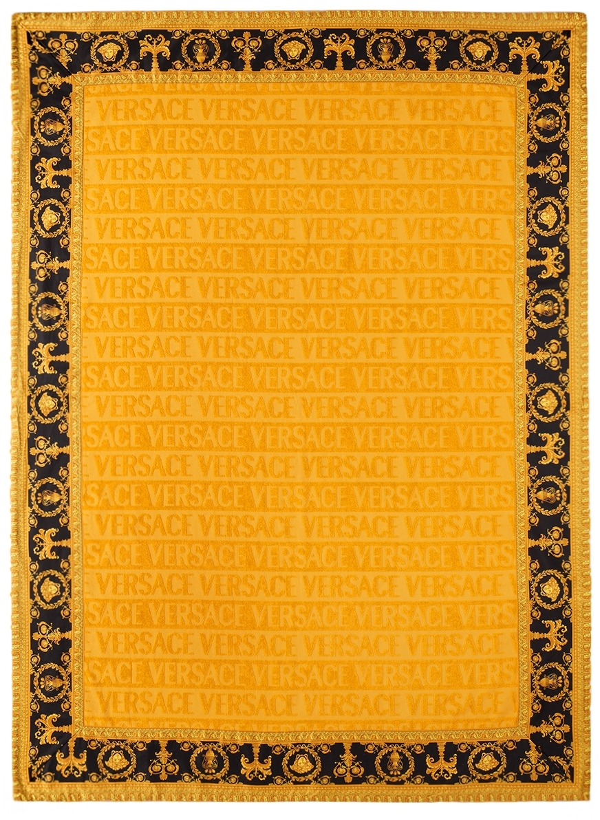 Versace Yellow 'i Love Baroque' Towel In Z4004