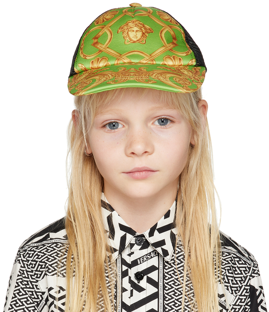 Versace Kids Green Heritage Cap