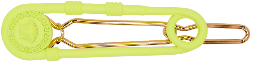 Versace Babies' Kids Green Safety Pin Hair Clip In 4jhb0 Oro  -