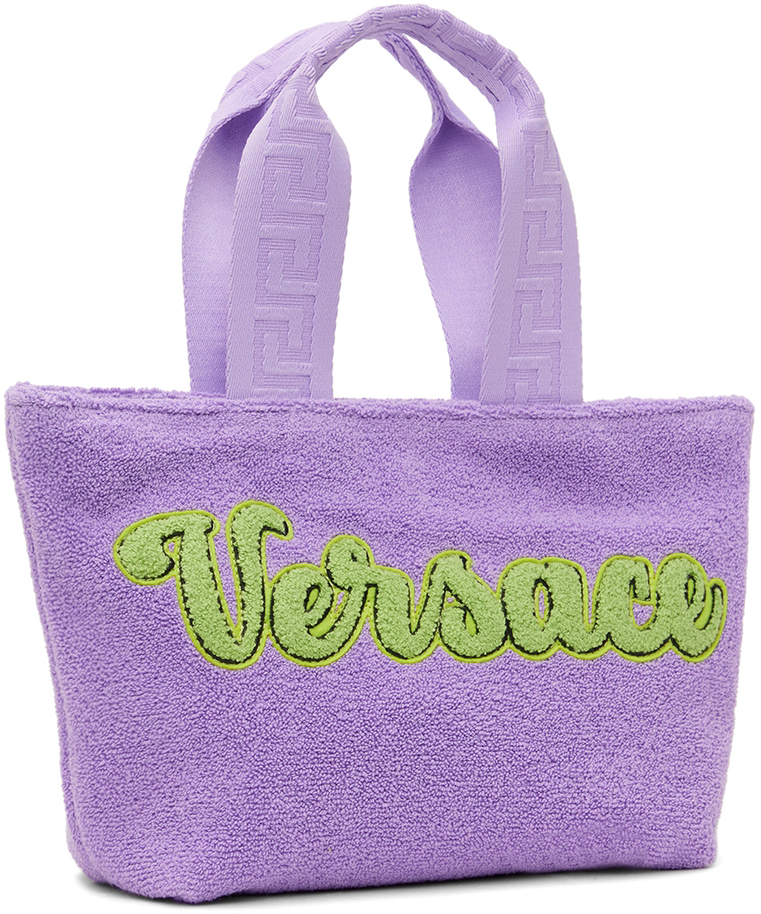 Versace Kids Purple Towel Tote In 2l710 Baby Violet+ac