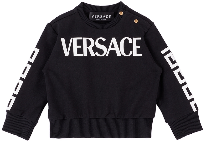 Versace Baby Black Greca Print Sweatshirt