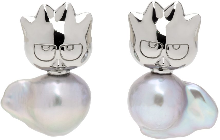Jiwinaia Silver Hello Kitty & Friends Bad Badtzu-Maru Earrings