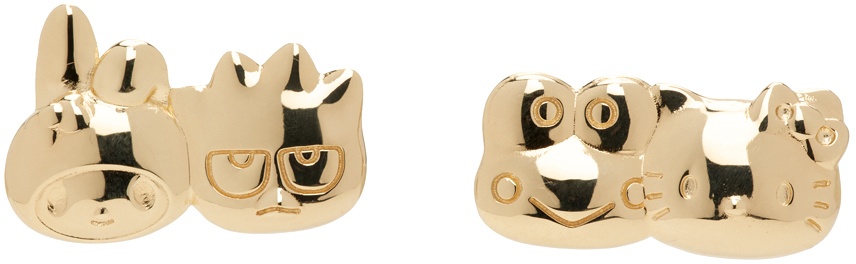 Jiwinaia Gold Hello Kitty & Friends Quadruplets Earrings