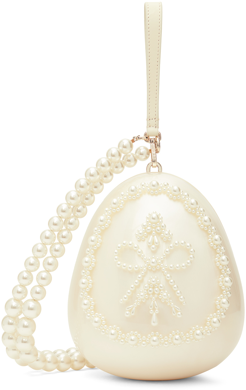 Simone Rocha: Off-White Embellished Egg Bag | SSENSE
