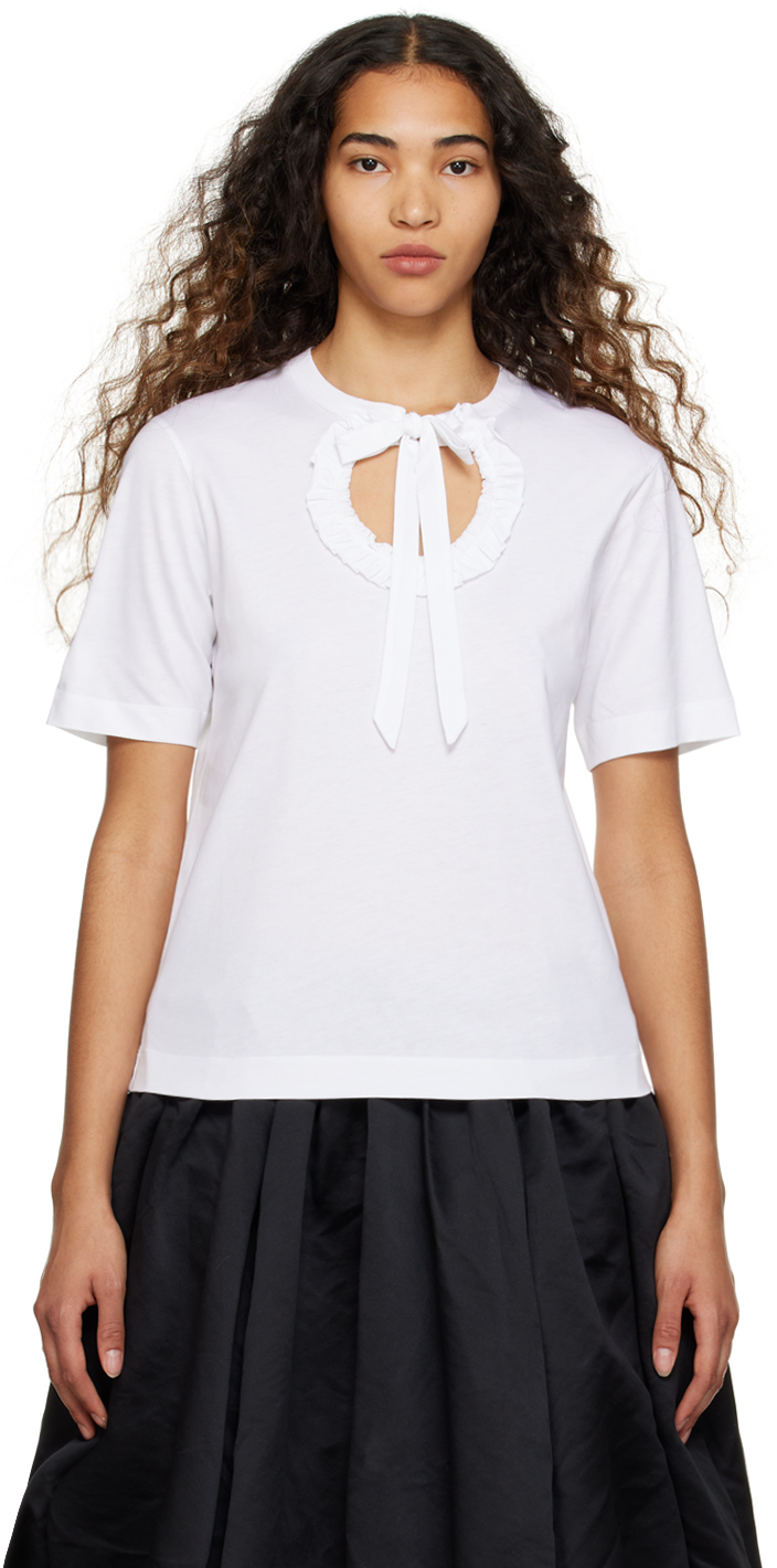 Simone Rocha　HEART COTTON SHIRT SIMONE ROCHA Heart-Appliqué Cotton-Poplin Shirt | endource