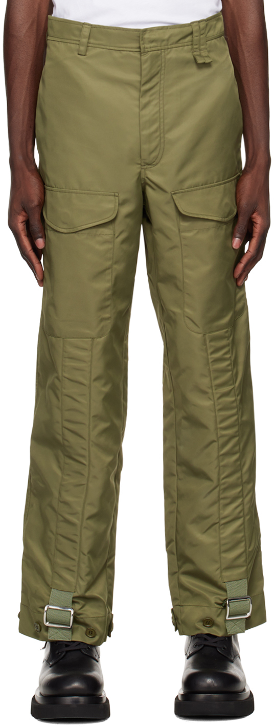 Simone Rochaのカーキ シンチストラップ トラウザーズがセール中