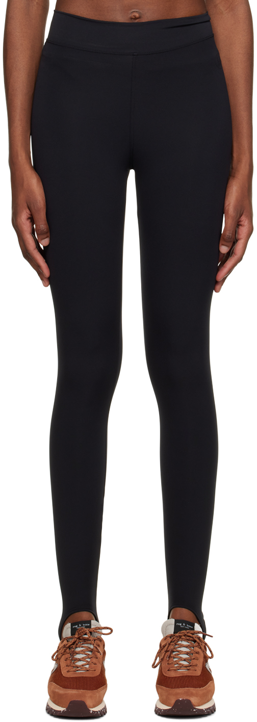 High Waisted Stirrup Leggings - Black by NOCTURNE