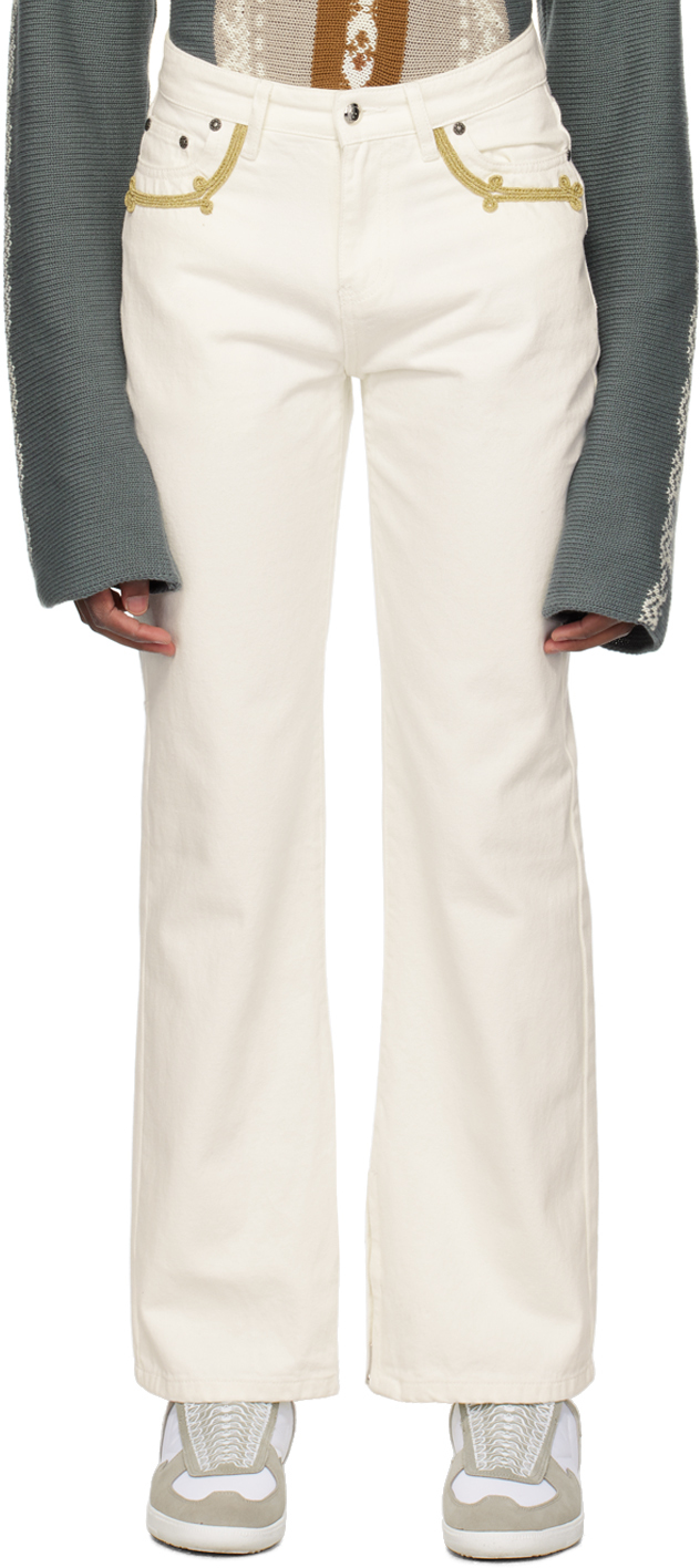 Youths In Balaclava Off-white Hussar Jeans In Cream