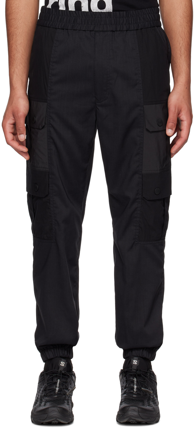 White Mountaineering®︎: Black Paneled Cargo Pants | SSENSE