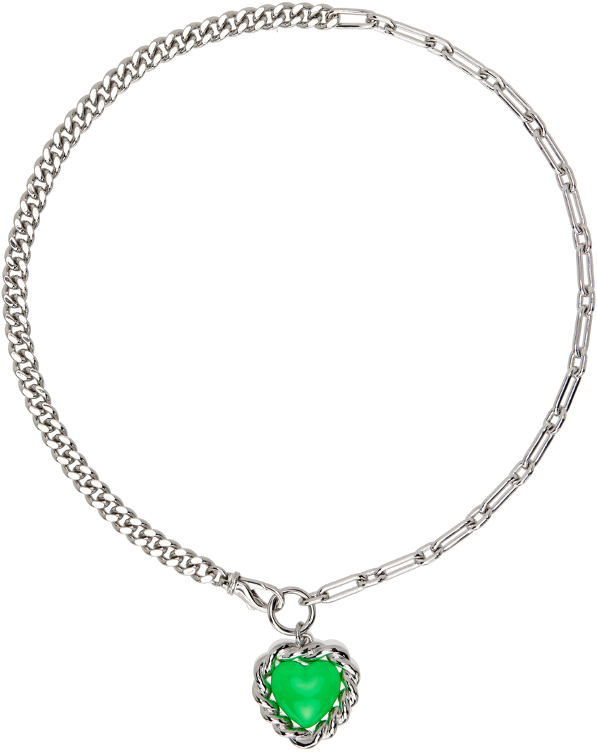 Silver & Green Limelight Necklace