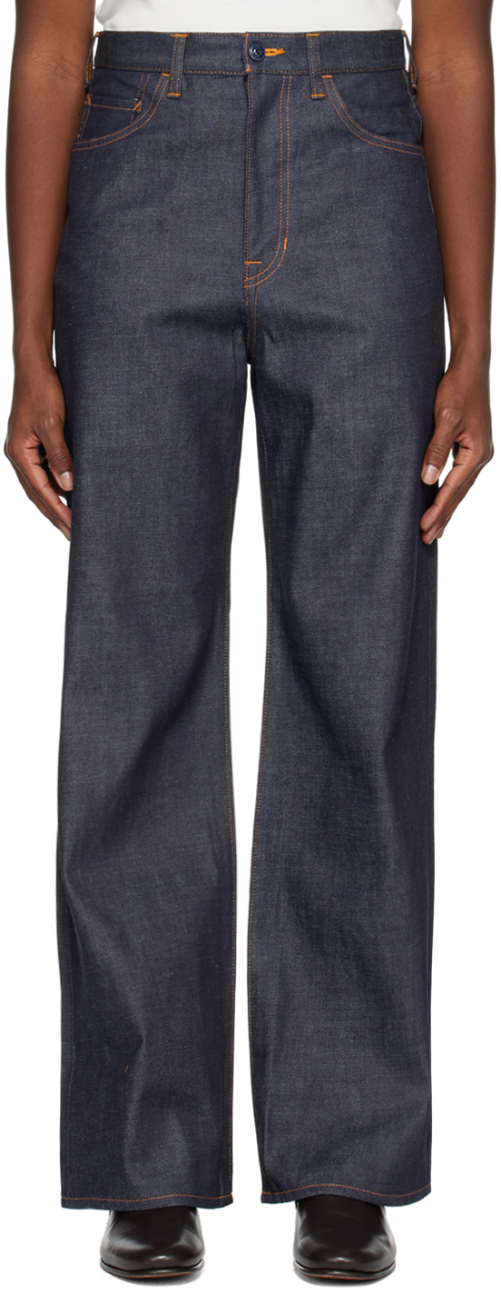 Blue Flare Silhouette Jeans by Sasquatchfabrix. on Sale