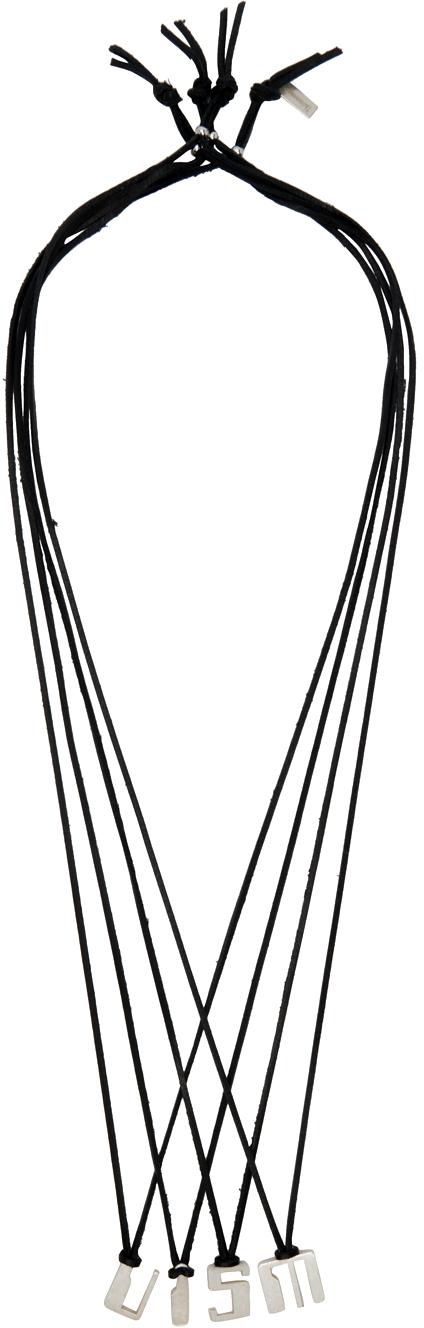 Black Pendant Necklace Set