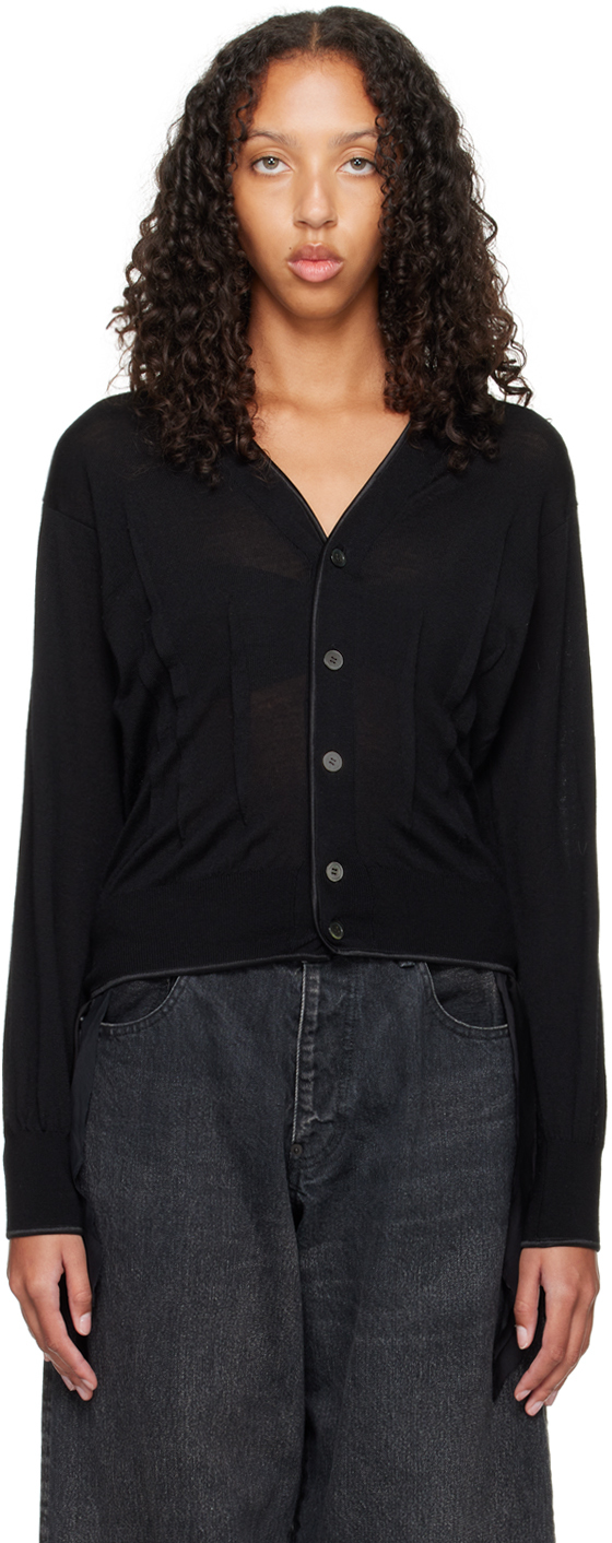 Undercover Layered-design Cardigan-coat In Black