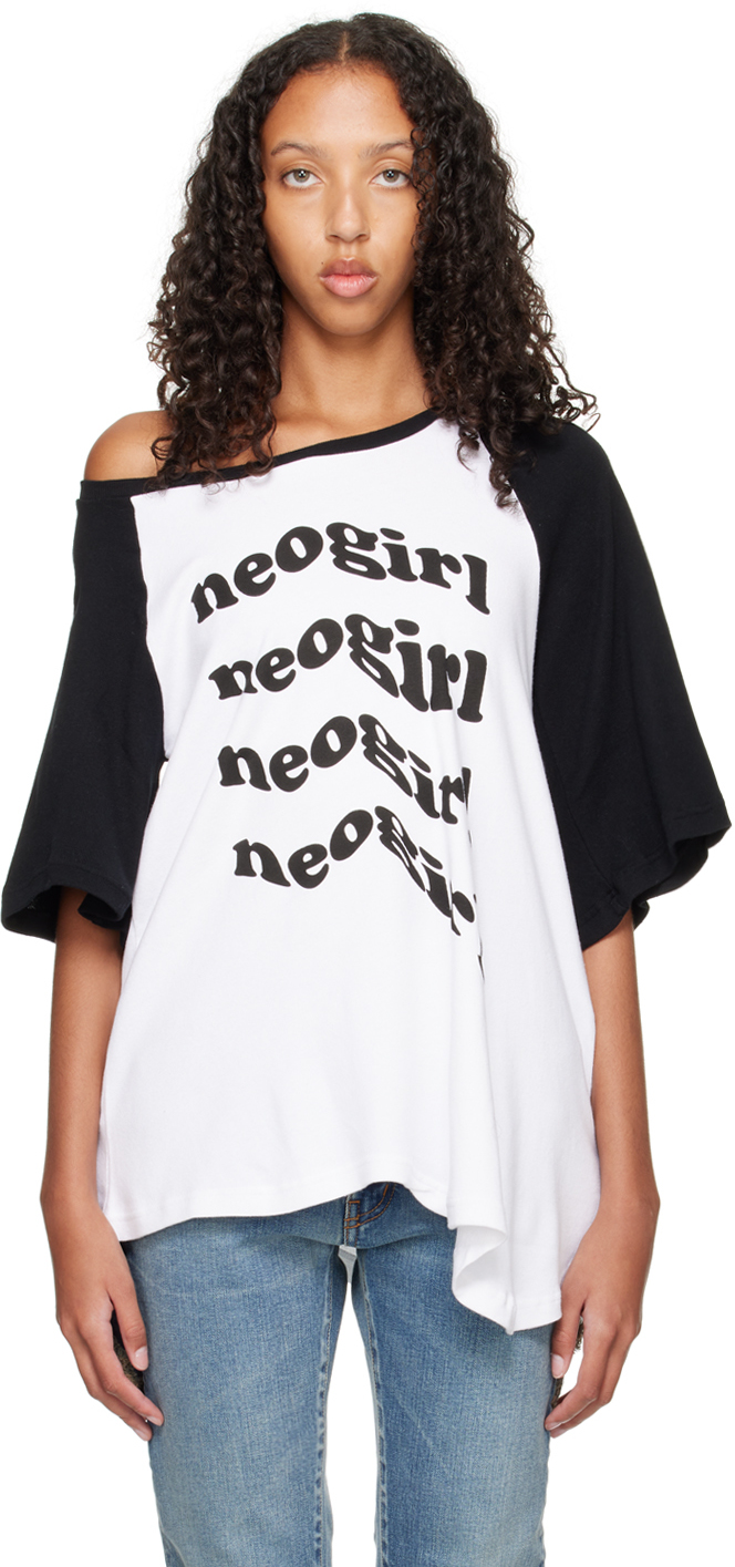 Undercover: Black & White 'Neogirl' T-Shirt | SSENSE Canada