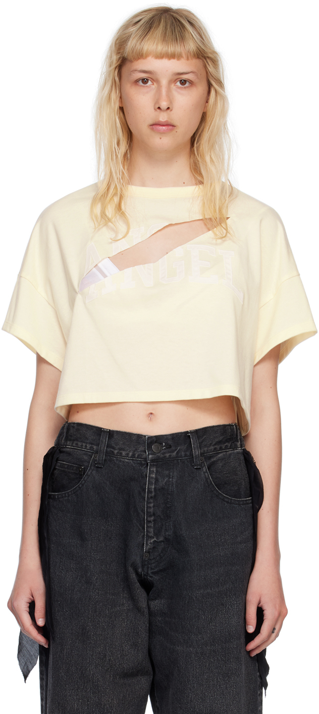 Undercover Yellow 'angel' T-shirt In Ivory