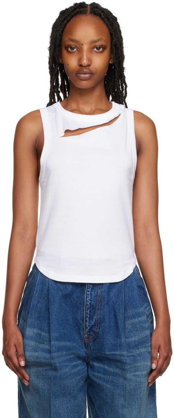 UNDERCOVER WHITE CUTOUT TANK TOP