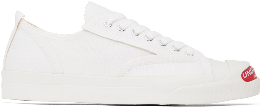 Undercover White Raw Edge Sneakers In Weiss