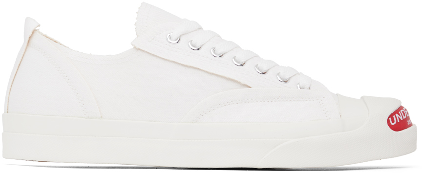 UNDERCOVER WHITE RAW EDGE SNEAKERS