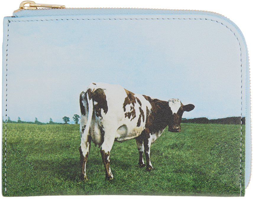 Undercover Blue Pink Floyd Cow Print Wallet | ModeSens