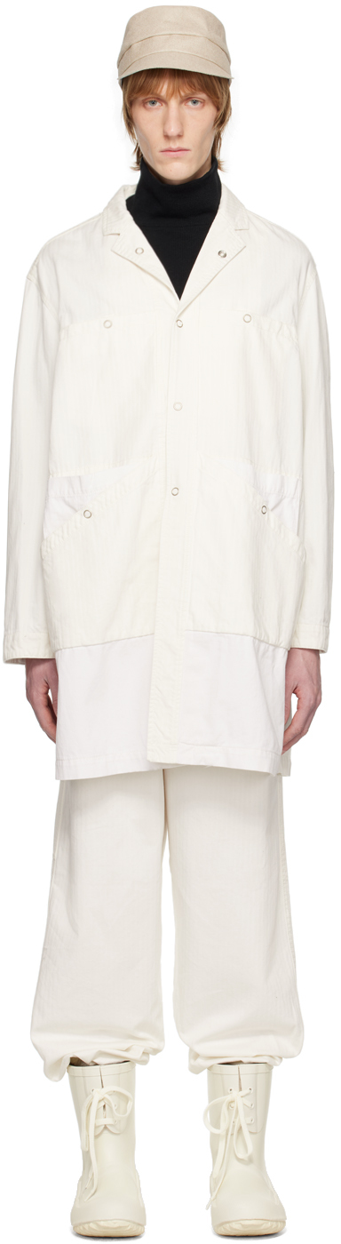 Undercover Off White Notched Lapel Coat Ssense 