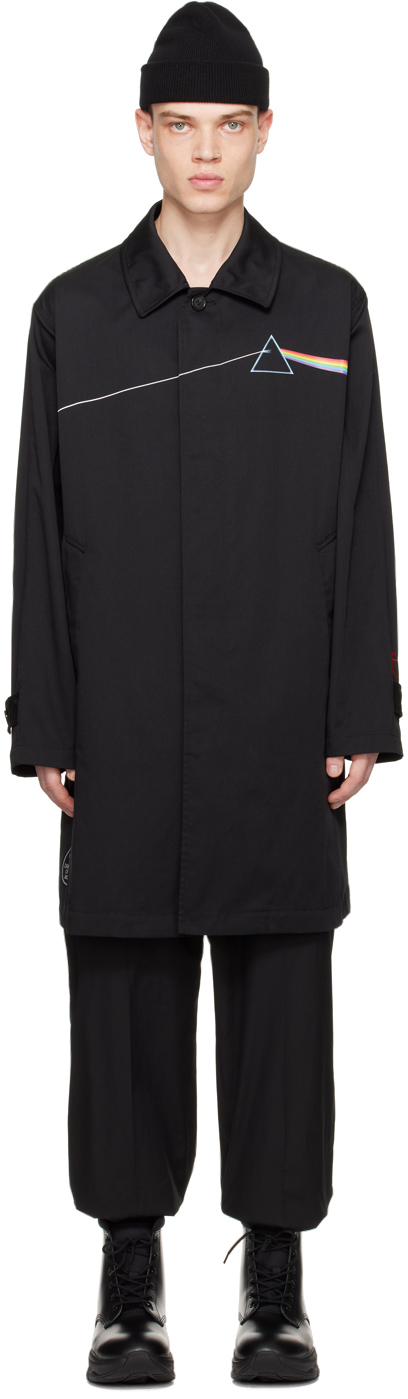 Shop Undercover Black Printed Coat